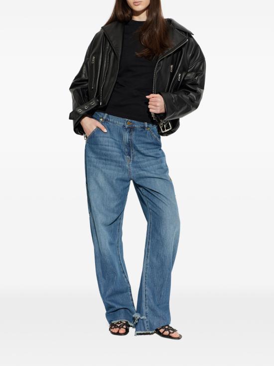 26FW 로에베 코튼 블렌드 스몰 핏 티셔츠 S359Y22XA7 BLACK 1100 - LOEWE