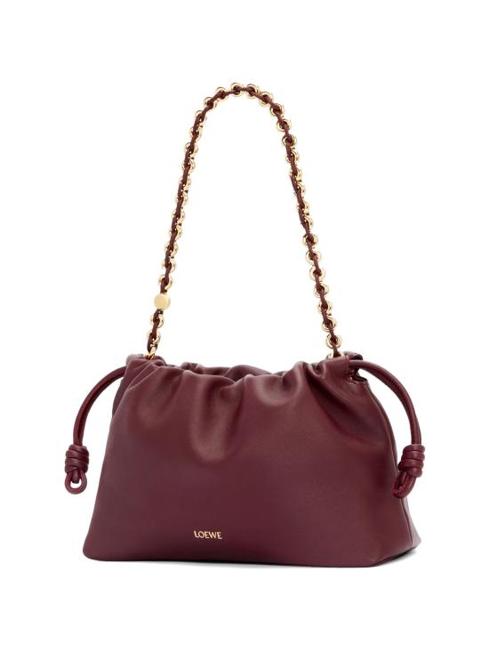 26FW 로에베 멜로우 나파 램스킨 미디움 플라멘코 퍼스 백 A411FCRX75 0018 DARK CHESTNUT - LOEWE