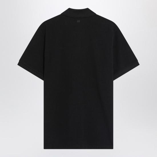 26FW 아미 스몰 하트 로고 폴로 셔츠 BFUPL001U760 001 BLACK - AMI