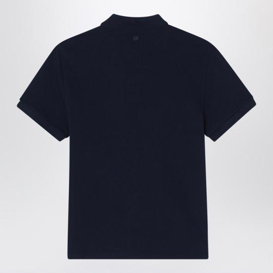 26FW 아미 스몰 하트 로고 폴로 셔츠 BFUPL001U760 430 BLUE - AMI