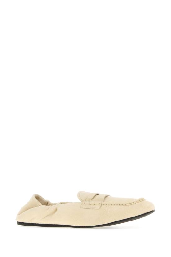 26FW 미우미우 루슈 나파 레더 로퍼 5D341EFD005008 F021M WHITE - MIU MIU