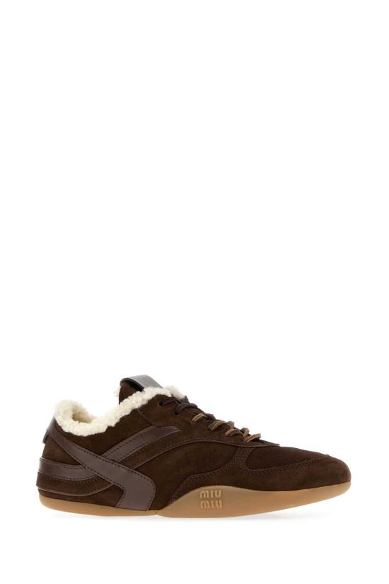 26FW 미우미우 짐나지움 스웨이드 시어링 스니커즈 5E428EFZF05Z0G F0003 BROWN - MIU MIU