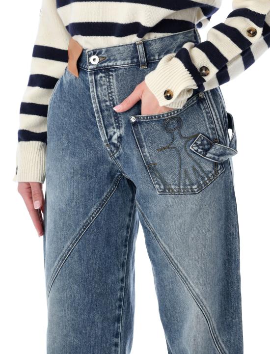 26FW JW앤더슨 스트레이트 팬츠 DT0127 PG1849172 BLUE - JW ANDERSON