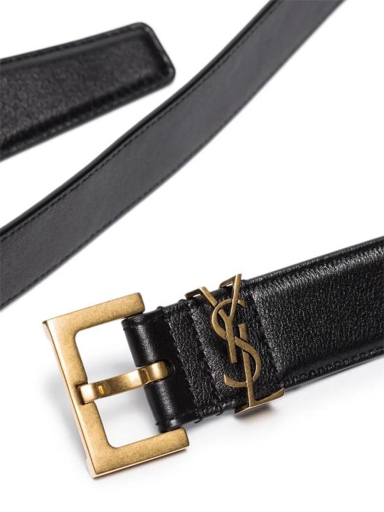 26FW 생로랑 카산드라 벨트 스퀘어 버클 스무스 레더 634437BOO0W 1000 BLACK - SAINT LAURENT