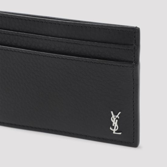 26FW 생로랑 타이니 카산드라 카드 케이스 그레인드 레더 847951AAELP 1000 BLACK - SAINT LAURENT