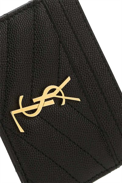 26FW 생로랑 카산드라 마틀라세 카드 케이스 423291BOW01 1000 BLACK - SAINT LAURENT