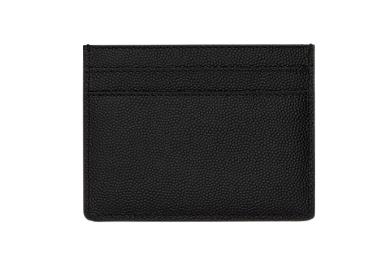 26FW 생로랑 그랑 드 뿌드르 엠보스드 레더 카드 케이스 375946BTY0N 1000 BLACK - SAINT LAURENT