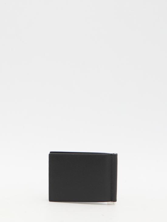 26FW 생로랑 그랑 드 뿌드르 엠보스드 레더 빌 클립 지갑 378005BTY0N 1000 BLACK - SAINT LAURENT
