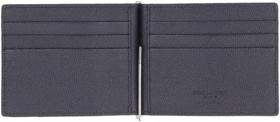 26FW 생로랑 그랑 드 뿌드르 엠보스드 레더 빌 클립 지갑 378005BTY0N 1000 BLACK - SAINT LAURENT