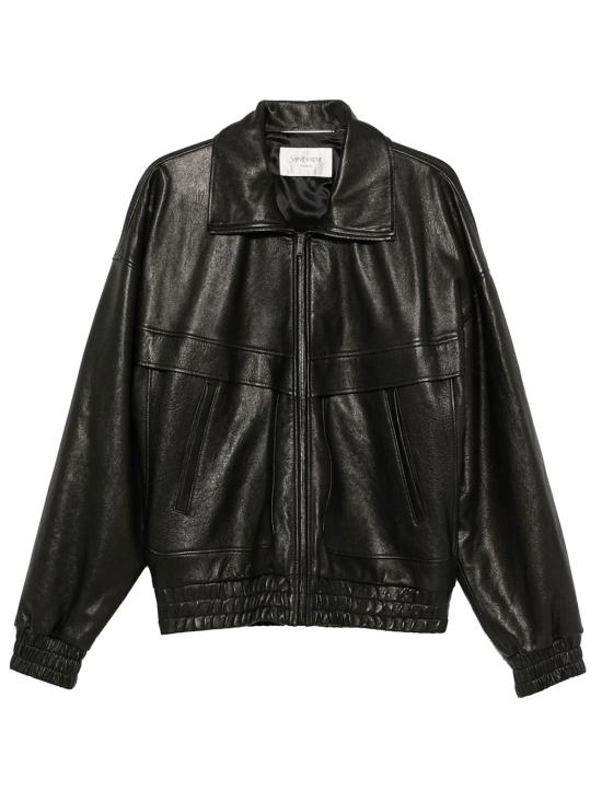 26FW 생로랑 가죽 자켓 847967YCNF2 1000 BLACK