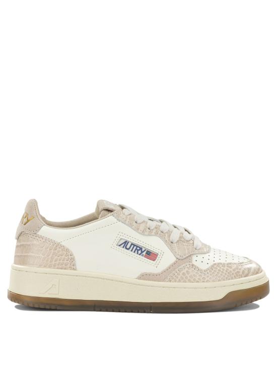 26FW 오트리 메달리스트 로우 레더 스니커즈 AULWCZ01 BEIGE