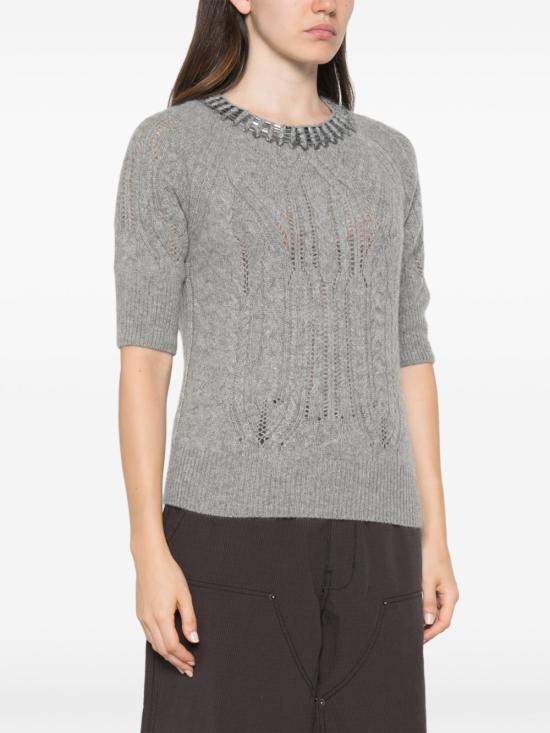 26FW 에르마노 설비노 스웨터 D495L325RCTZTWN1704 GREY - ERMANNO SCERVINO