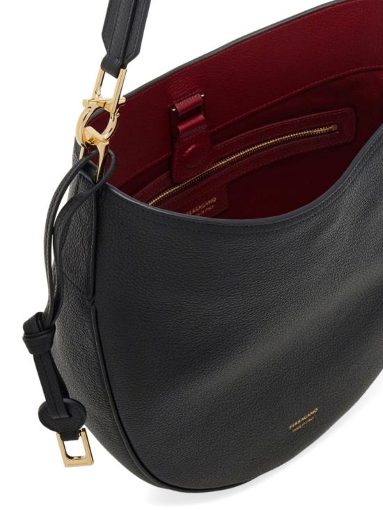 26FW 살바토레 페라가모 미디엄 호보백 21A170785028003 BLACK - SALVATORE FERRAGAMO