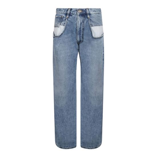 26FW 마르지엘라 컨트래스티드 포켓 스트레이트 진 S51LA0052S30513470 LIGHT BLUE