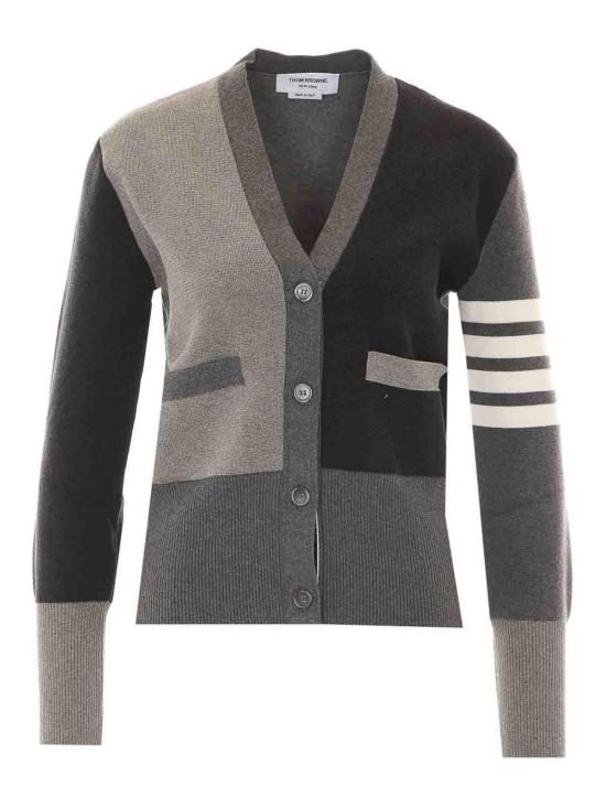 26FW 톰브라운 펀믹스 밀라노 스티치 4바 코튼 가디건 FKC207F00219982 GREY