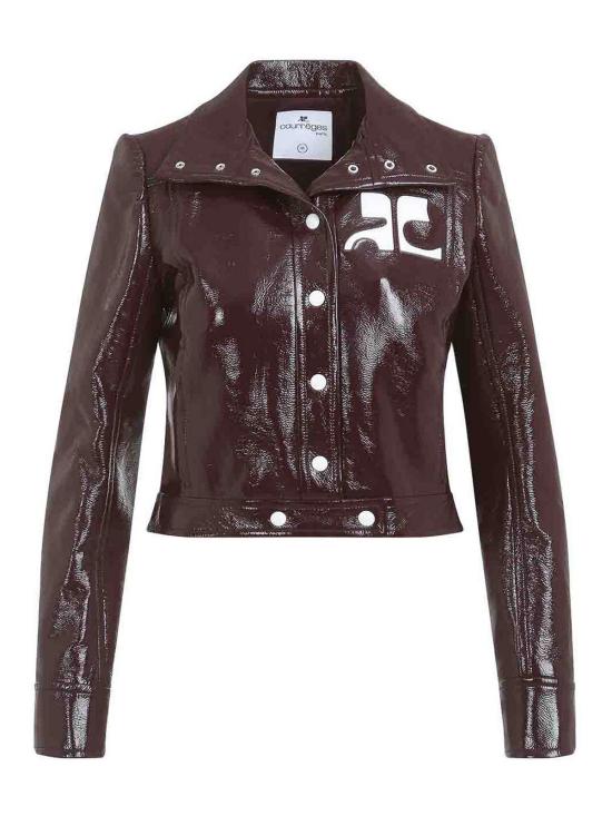 26FW 쿠레쥬 가죽 자켓 PERCBL005VY00144010 BURGUNDY