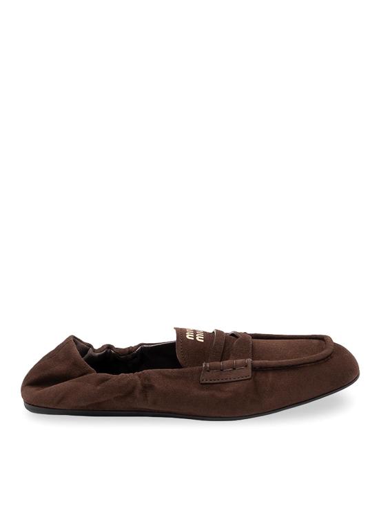 26FW 미우미우 루슈 나파 레더 로퍼 5D341E008FD005F0003 DARK BROWN