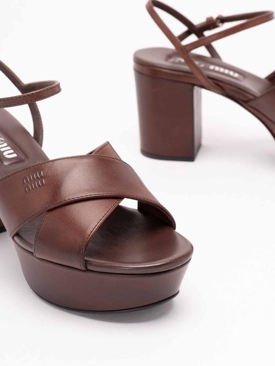 26FW 미우미우 힐/펌프스 5XP917V69F075F0201 BROWN - MIU MIU