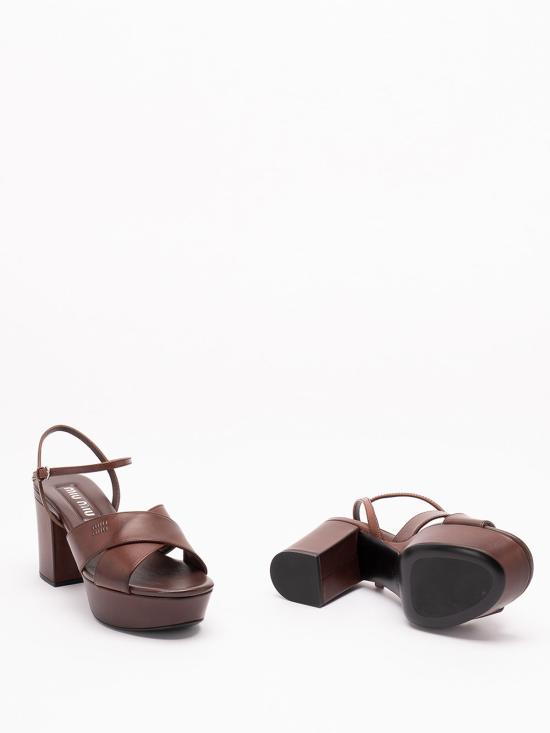 26FW 미우미우 힐/펌프스 5XP917V69F075F0201 BROWN - MIU MIU