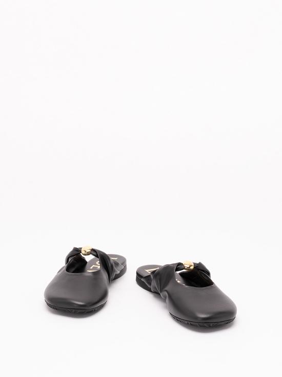 26FW 로에베 페블 소프트 나파 램스킨 뮬 페블 소프트 나파 램스킨 뮬 L616465X861100 BLACK - LOEWE