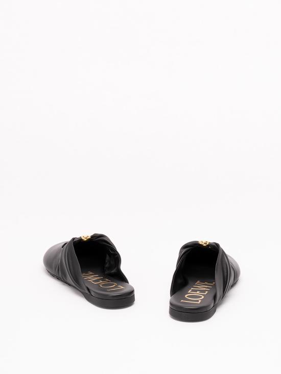 26FW 로에베 페블 소프트 나파 램스킨 뮬 페블 소프트 나파 램스킨 뮬 L616465X861100 BLACK - LOEWE