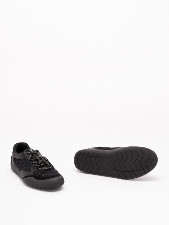 26FW 프라다 스피드락 레더 앤 메쉬 패브릭 스니커즈 2EE4683ZM0FG000F0002 BLACK - PRADA