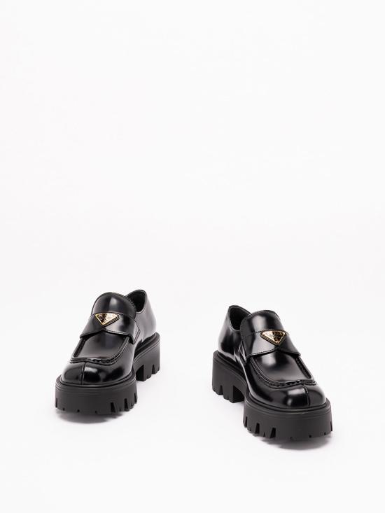 26FW 프라다 브러쉬드 레더 로퍼 1D185O055FB050F0002 BLACK - PRADA