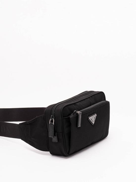 26FW 프라다 리나일론 사피아노 레더 벨트백 2VL9772DMGVWOOF0002 BLACK - PRADA