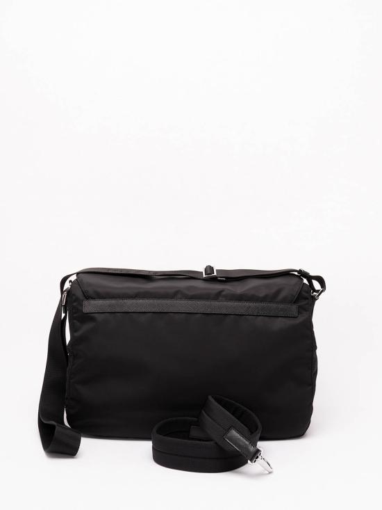 26FW 프라다 리나일론 카프스킨 가죽 메신저백 2VD0722C26VDMOF0002 BLACK - PRADA