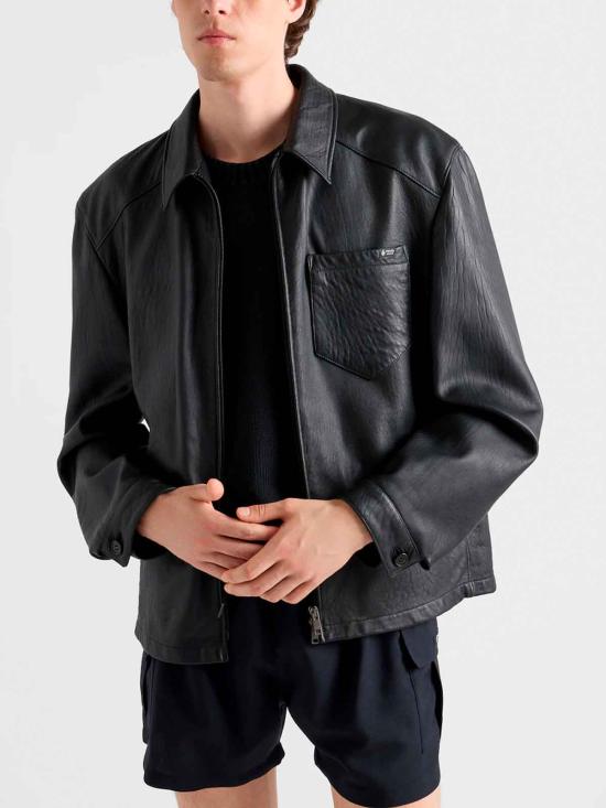 26FW 프라다 가죽 자켓 UPW61519WCSOOOF0002 BLACK - PRADA