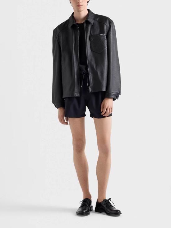 26FW 프라다 가죽 자켓 UPW61519WCSOOOF0002 BLACK - PRADA