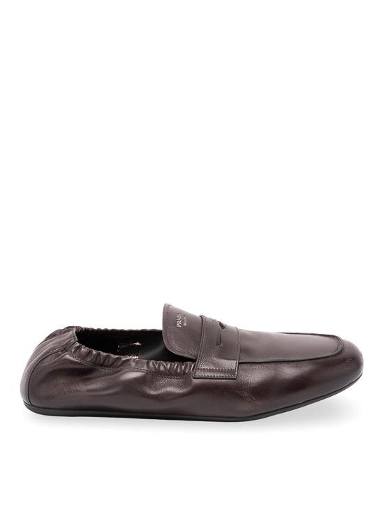 26FW 프라다 셔플 앤틱 레더 로퍼 2DG1587V6FG012F0003 DARK BROWN
