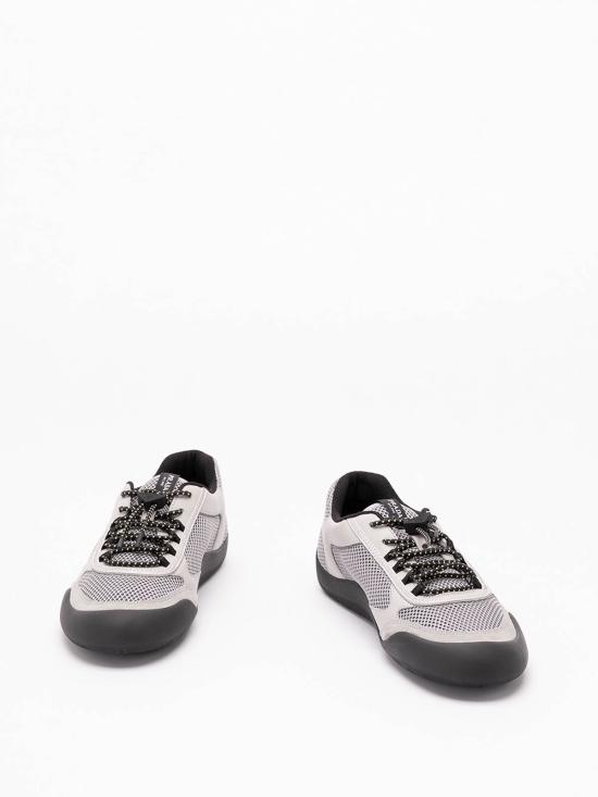 26FW 프라다 스피드락 레더 앤 메쉬 패브릭 스니커즈 2EE4683ZM0FG000F0031 GREY - PRADA