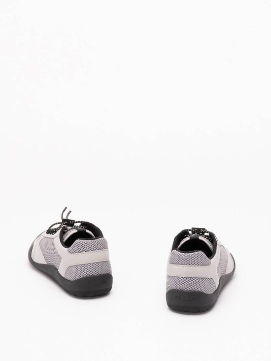 26FW 프라다 스피드락 레더 앤 메쉬 패브릭 스니커즈 2EE4683ZM0FG000F0031 GREY - PRADA