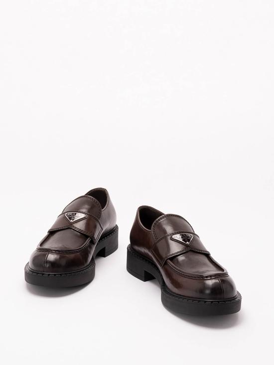 26FW 프라다 초콜릿 레더 로퍼 2DE1273ZPQFG000F0562 BROWN - PRADA