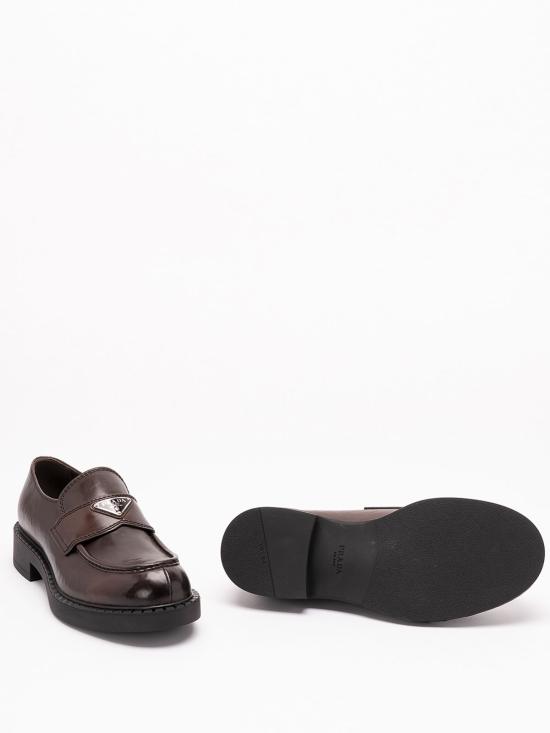 26FW 프라다 초콜릿 레더 로퍼 2DE1273ZPQFG000F0562 BROWN - PRADA