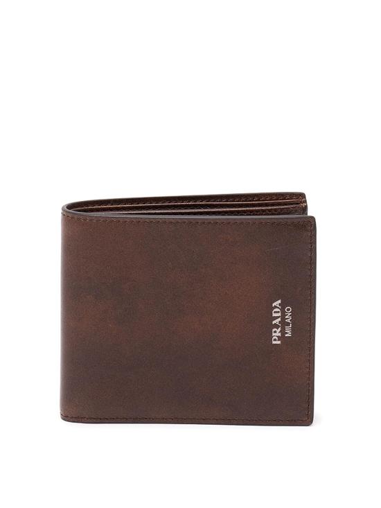 26FW 프라다 앤티크 가죽 반지갑 앤티크 가죽 반지갑 2MO5132ZQ6F0324 BROWN
