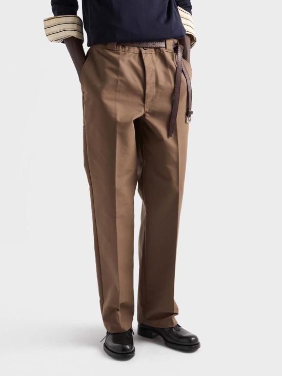 26FW 프라다 테크니컬 캔버스 팬츠 GEP2726287S182F0ADE LIGHT BROWN - PRADA