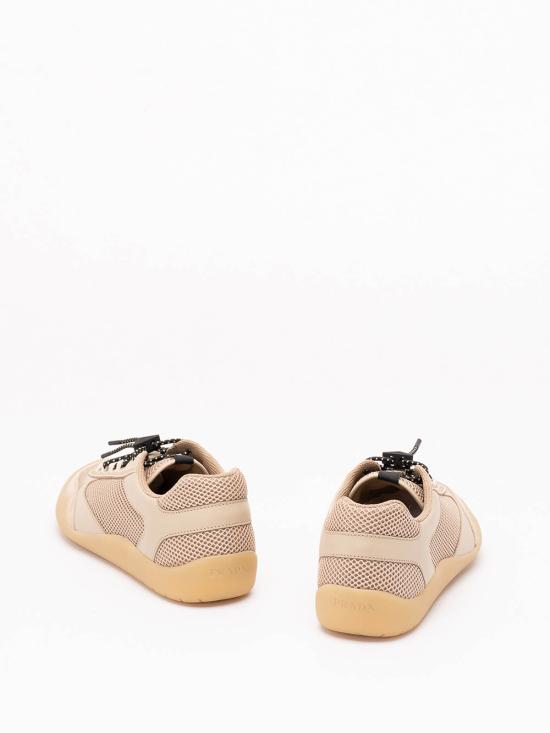 26FW 프라다 스피드락 레더 앤 메쉬 패브릭 스니커즈 2EE4683ZM0FG000F0F24 DARK BEIGE - PRADA