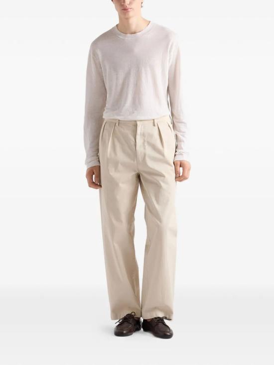 26FW 프라다 스트레이트 팬츠 UP0434192ASOOOF0036 LIGHT BEIGE - PRADA