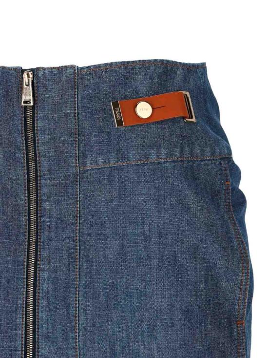 26FW 펜디 데님 스커트 FLQ609AW8HF0QB0 DARK BLUE - FENDI
