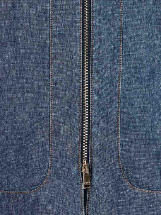 26FW 펜디 데님 스커트 FLQ609AW8HF0QB0 DARK BLUE - FENDI
