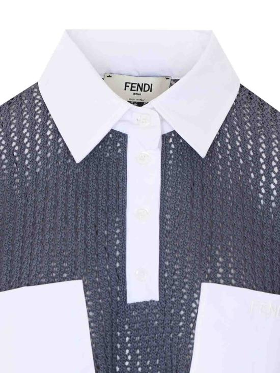 26SS 펜디 폴로 티셔츠 FZXE65AW4NF1W0R GREY - FENDI