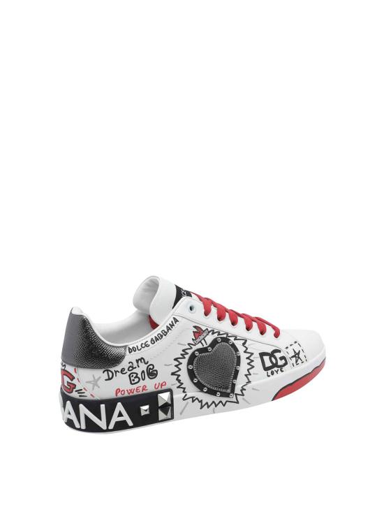 26FW 돌체앤가바나 포르토피노 카프스킨 스니커즈 CS2466A0986HS6GJ WHITE - DOLCE & GABBANA