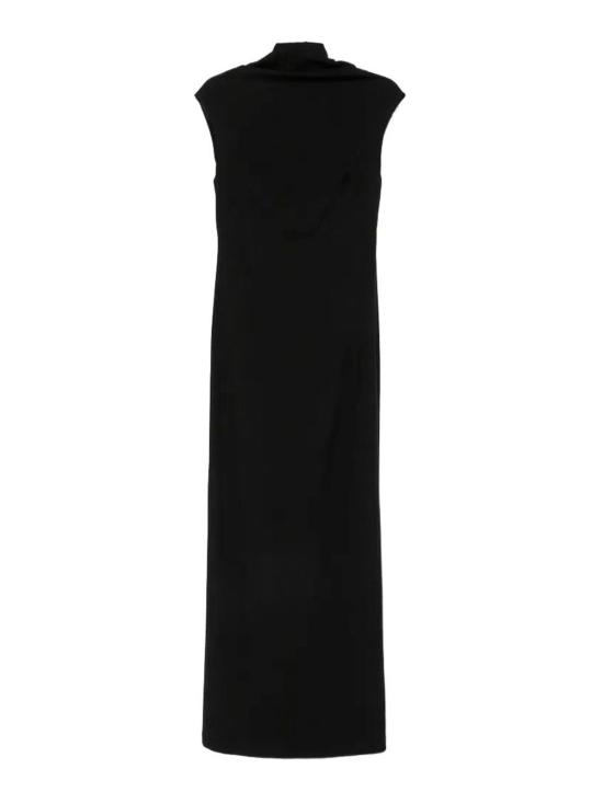 26FW 브루넬로 쿠치넬리 미디 원피스 MB143A5533C101 BLACK