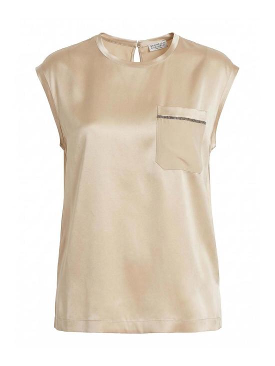 26FW 브루넬로 쿠치넬리 반팔 티셔츠 M0C59B1O10C9643 LIGHT BEIGE