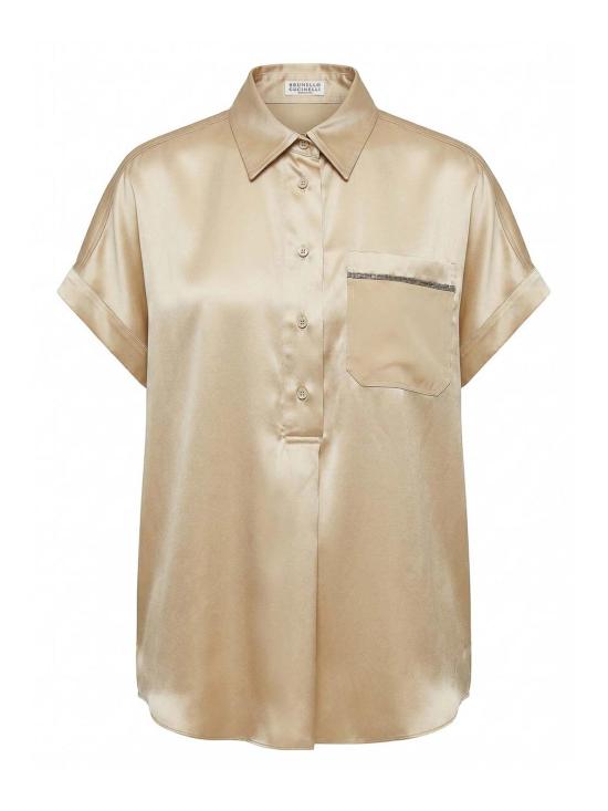 26FW 브루넬로 쿠치넬리 반팔 티셔츠 M0C59B1O05C9643 LIGHT BEIGE