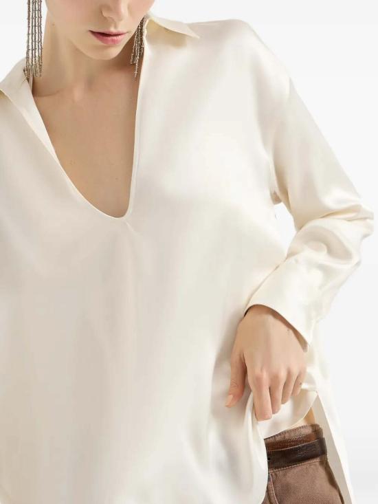 26FW 브루넬로 쿠치넬리 반팔 티셔츠 MB179B1D05C7925 WHITE - BRUNELLO CUCINELLI