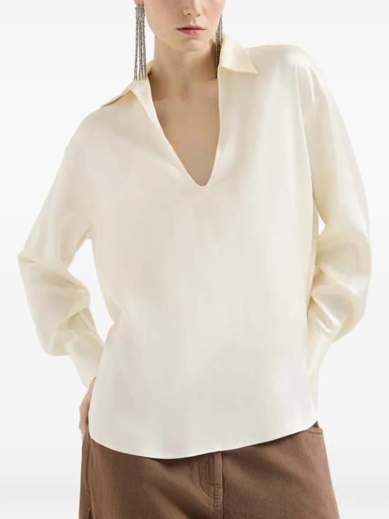 26FW 브루넬로 쿠치넬리 반팔 티셔츠 MB179B1D05C7925 WHITE - BRUNELLO CUCINELLI