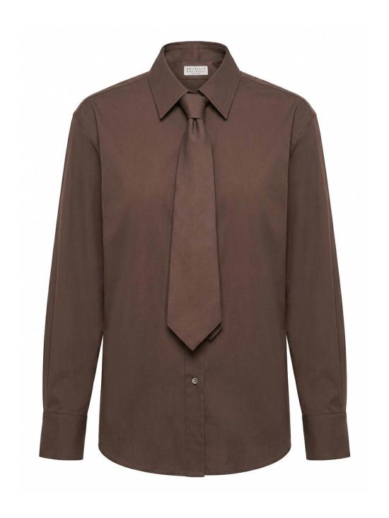 26FW 브루넬로 쿠치넬리 셔츠 M0091M3A56C8705 BROWN